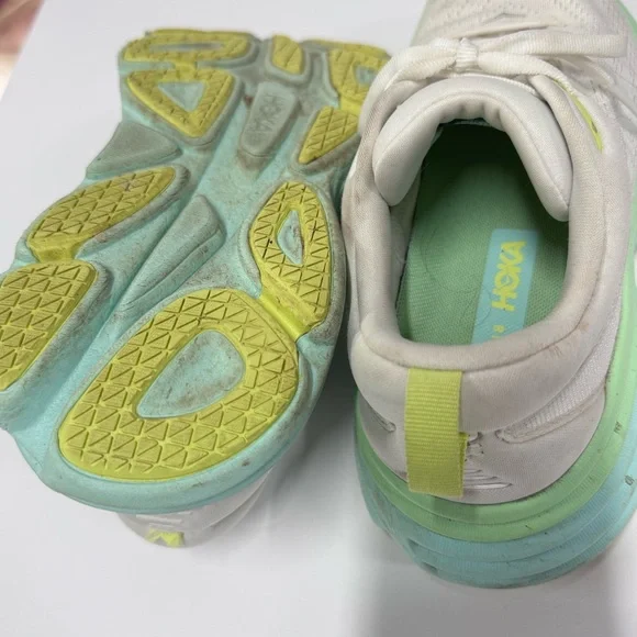 Hoka One One Bondi 8 - Blanc De Blanc - Sunlit Ocean Blue Green Women's Size 7 - Picture 8 of 8